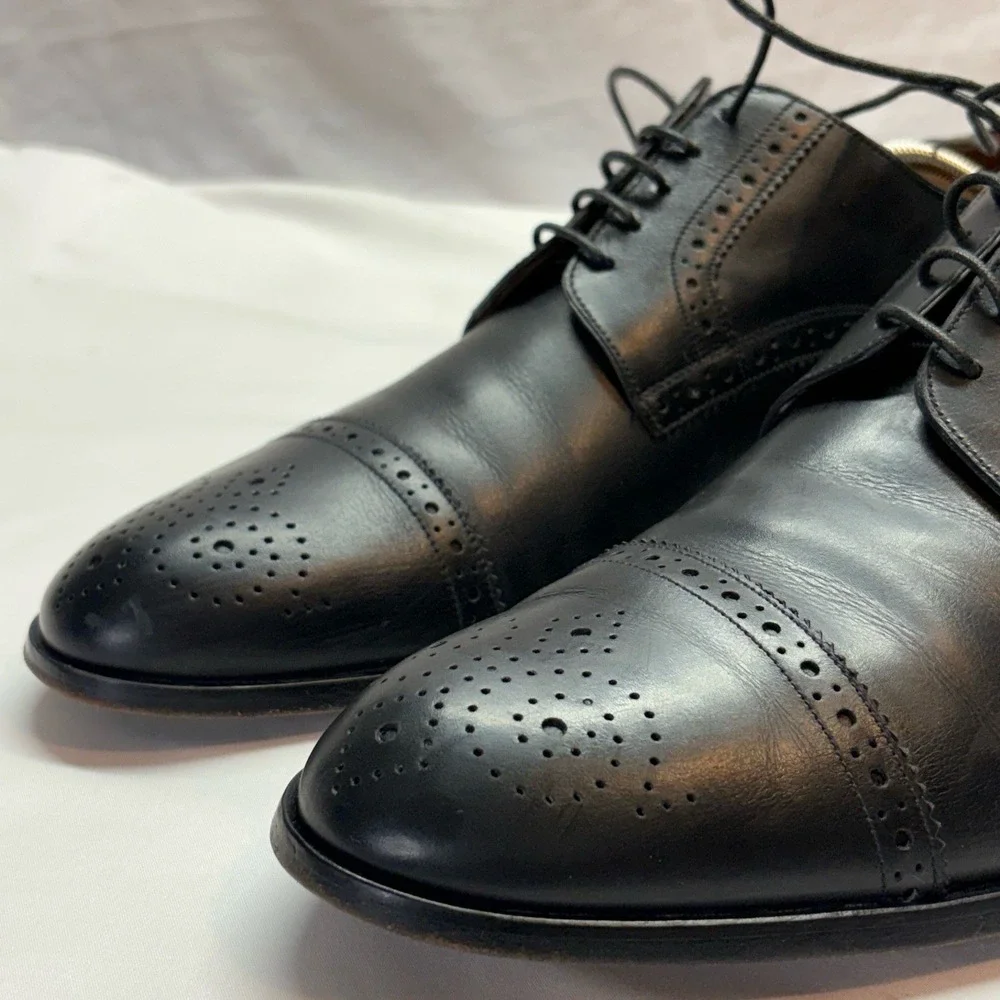 BALLY OF SWITZERLAND Brooking Oxfords Mens US 12 3E Extra Wide Dress Shoes Black